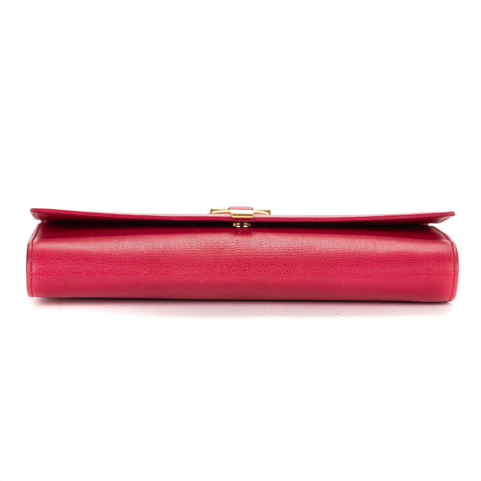 Saint Laurent Ligne Crossbody Pink Calfskin Leather — view 6