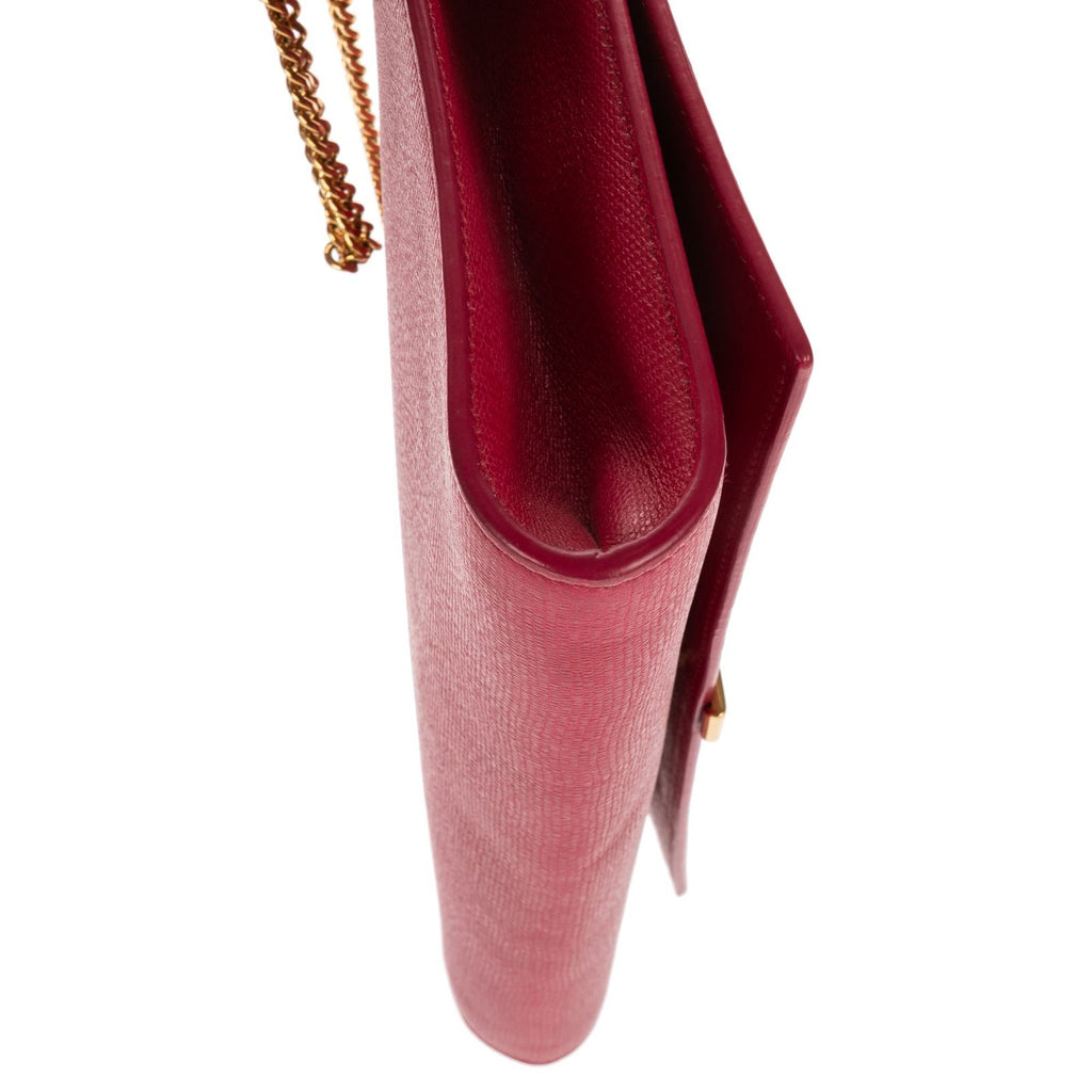 Saint Laurent Ligne Crossbody Pink Calfskin Leather — view 8