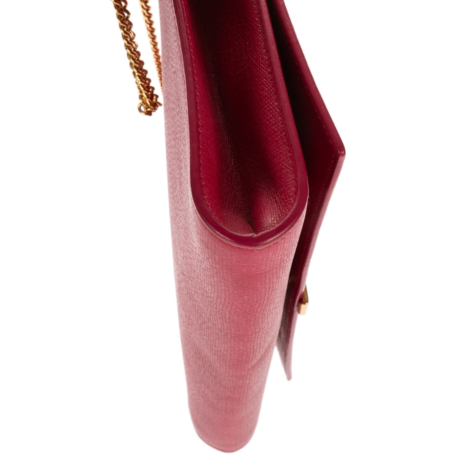 Saint Laurent Ligne Crossbody Pink Calfskin Leather — view 8