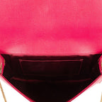 Saint Laurent Ligne Crossbody Pink Calfskin Leather — view 9