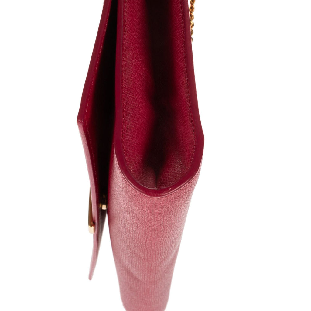 Saint Laurent Ligne Crossbody Pink Calfskin Leather — view 7