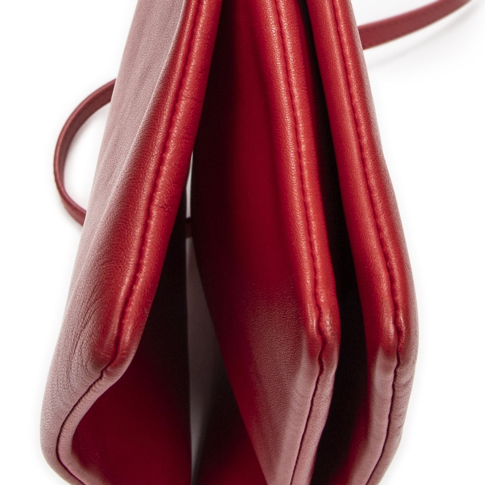 Celine Large Trio Crossbody Red Calfskin Leather — view 7