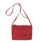 Celine Large Trio Crossbody Red Calfskin Leather