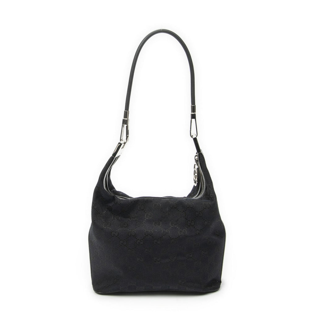 Gucci Zip Hobo Black GG Canvas — view 5