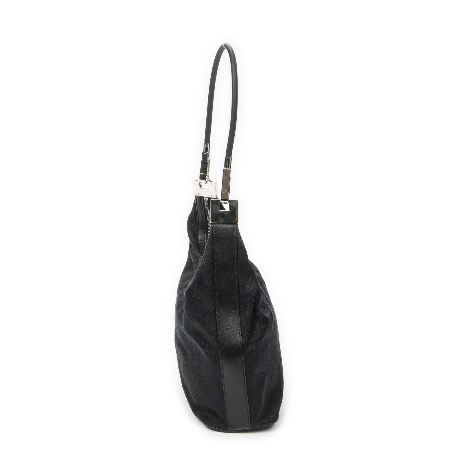 Gucci Zip Hobo Black GG Canvas — view 4