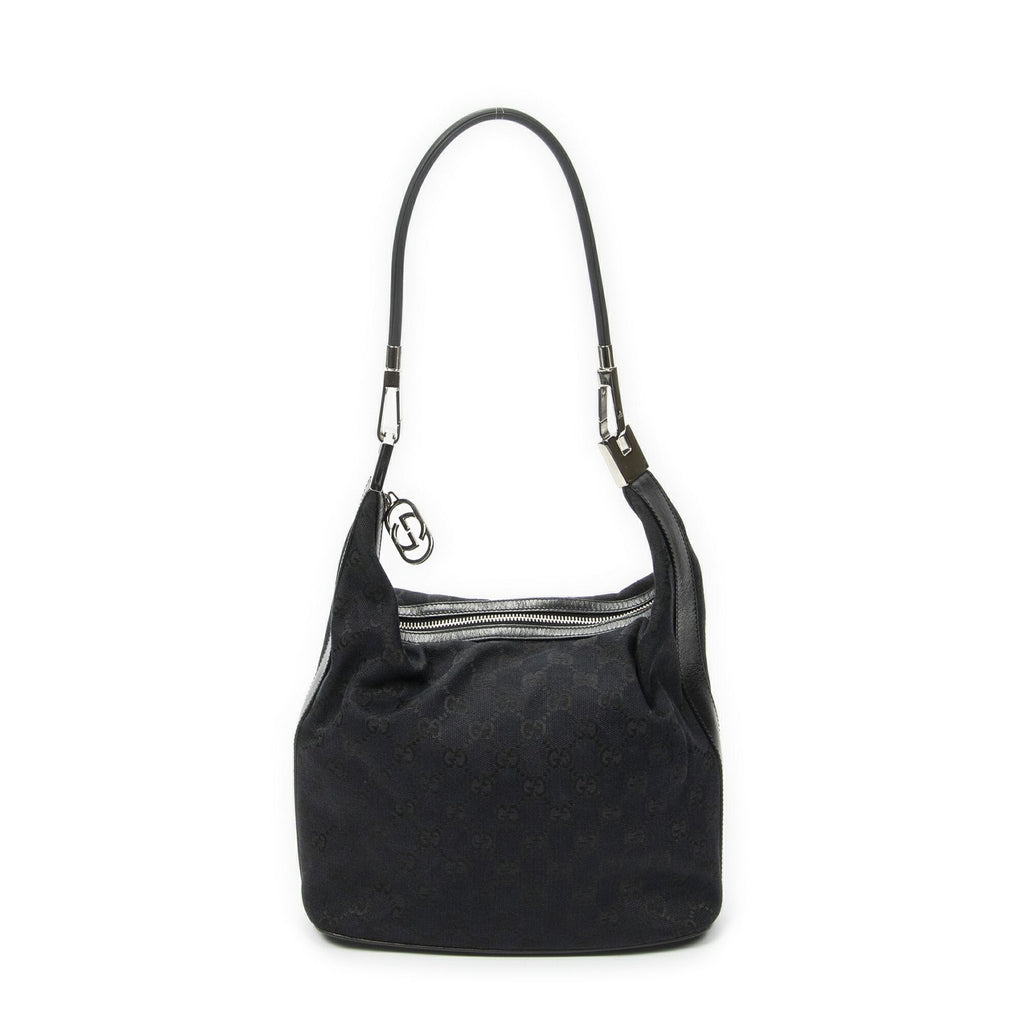 Gucci Zip Hobo Black GG Canvas