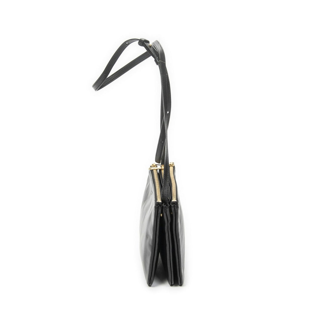 Celine Small Trio Crossbody Black Calfskin Leather — view 3