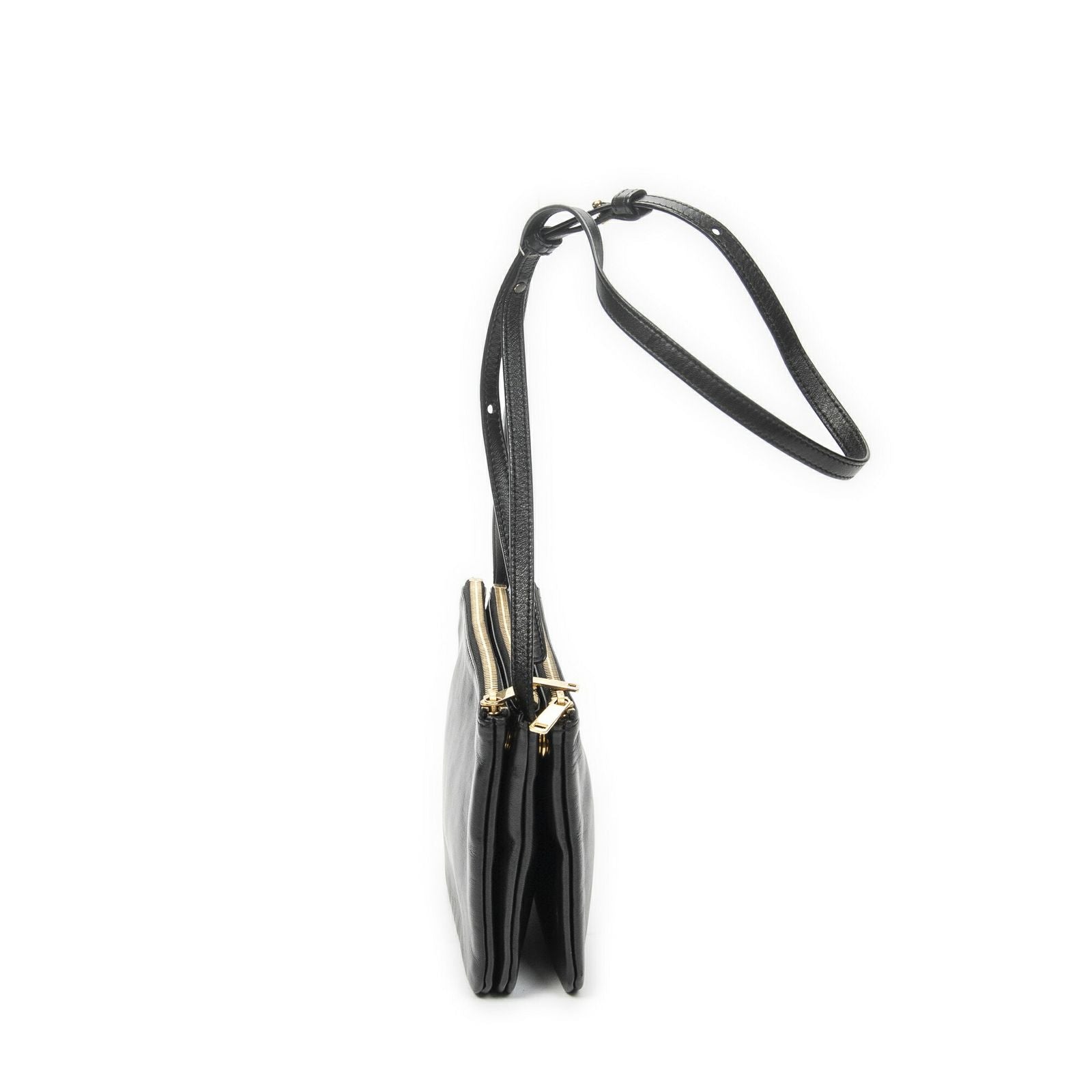 Celine Small Trio Crossbody Black Calfskin Leather — view 4