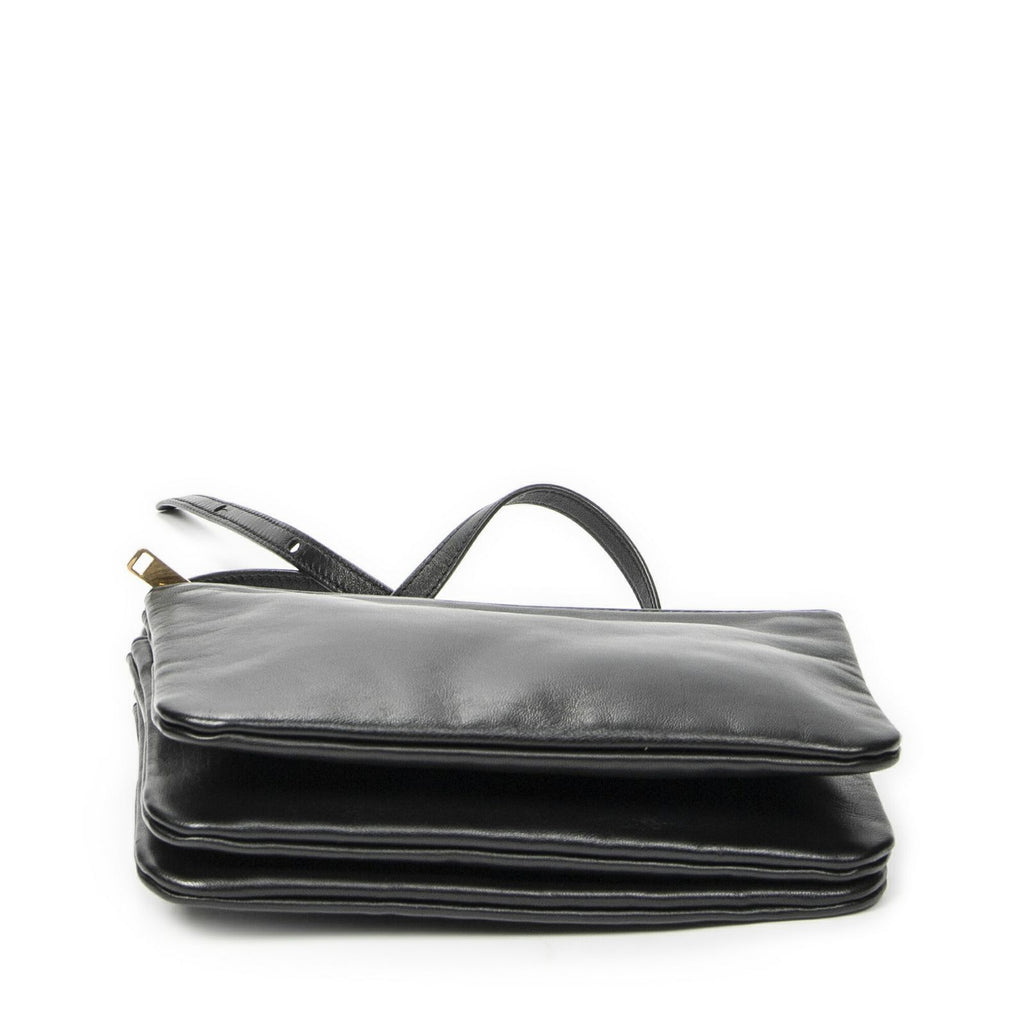 Celine Small Trio Crossbody Black Calfskin Leather — view 6