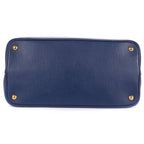Prada Cuir Double Handle Tote Navy Red Saffiano Leather — view 6