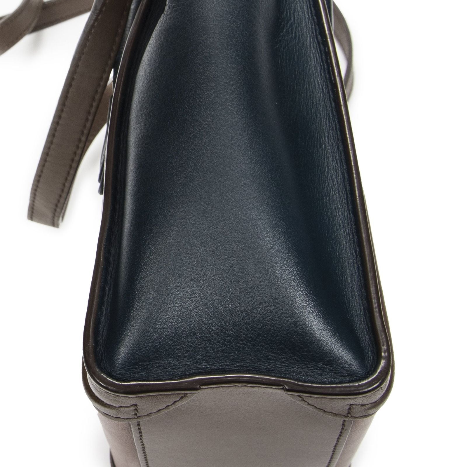 Celine Nano Luggage Brown Navy Calfskin Leather — view 7