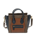 Celine Nano Luggage Brown Navy Calfskin Leather