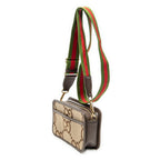 Gucci Zip Mini Camera Bag Brown Beige Jumbo GG Canvas — view 2