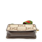 Gucci Zip Mini Camera Bag Brown Beige Jumbo GG Canvas — view 6