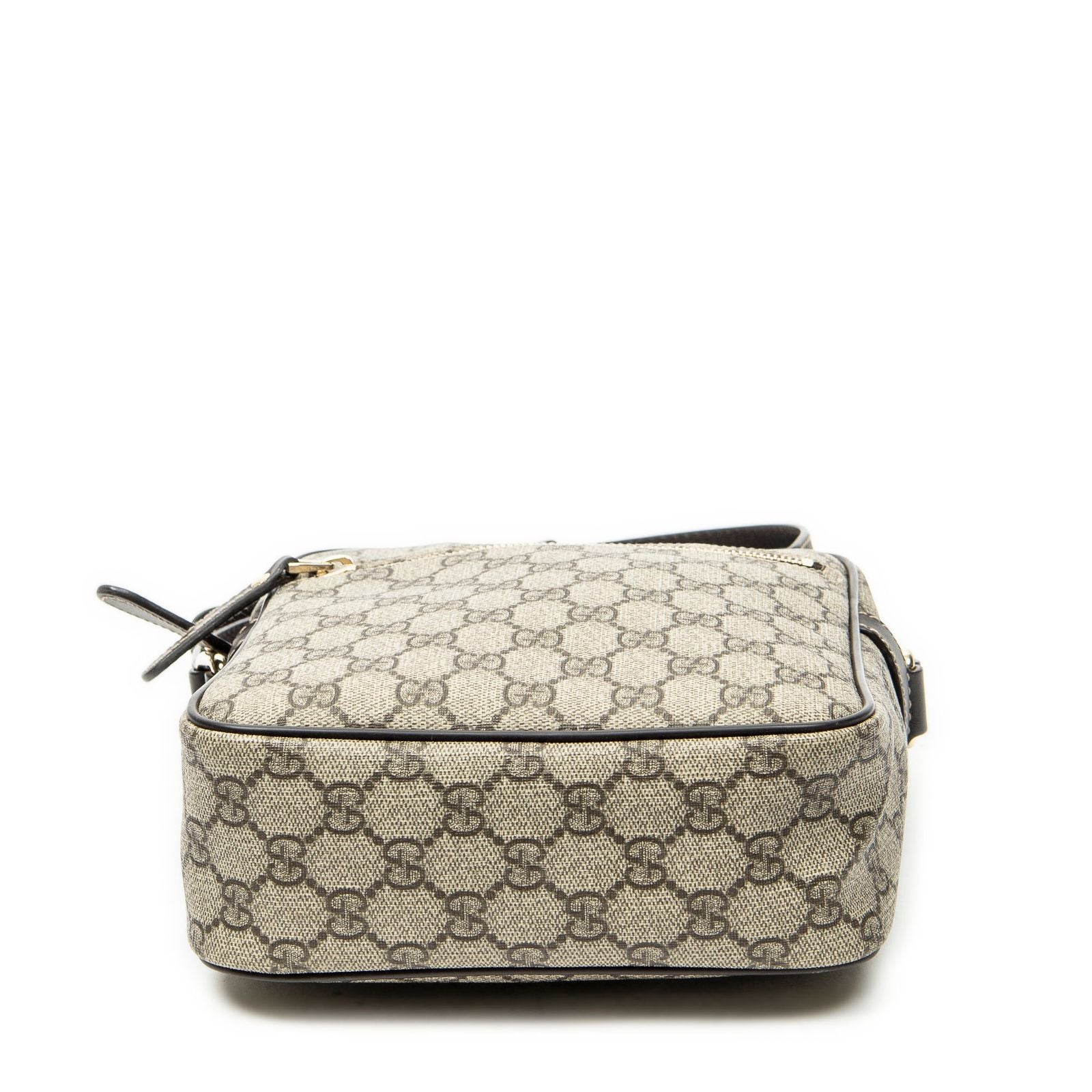 Gucci Zip Crossbody Dark Brown Beige Supreme Canvas — view 6
