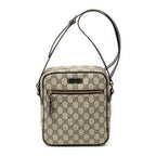 Gucci Zip Crossbody Dark Brown Beige Supreme Canvas