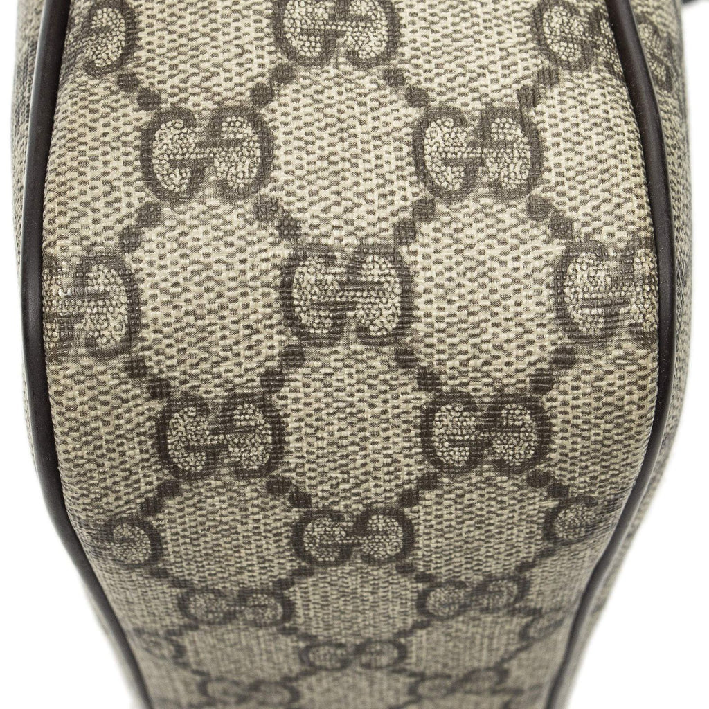 Gucci Zip Crossbody Dark Brown Beige Supreme Canvas — view 7