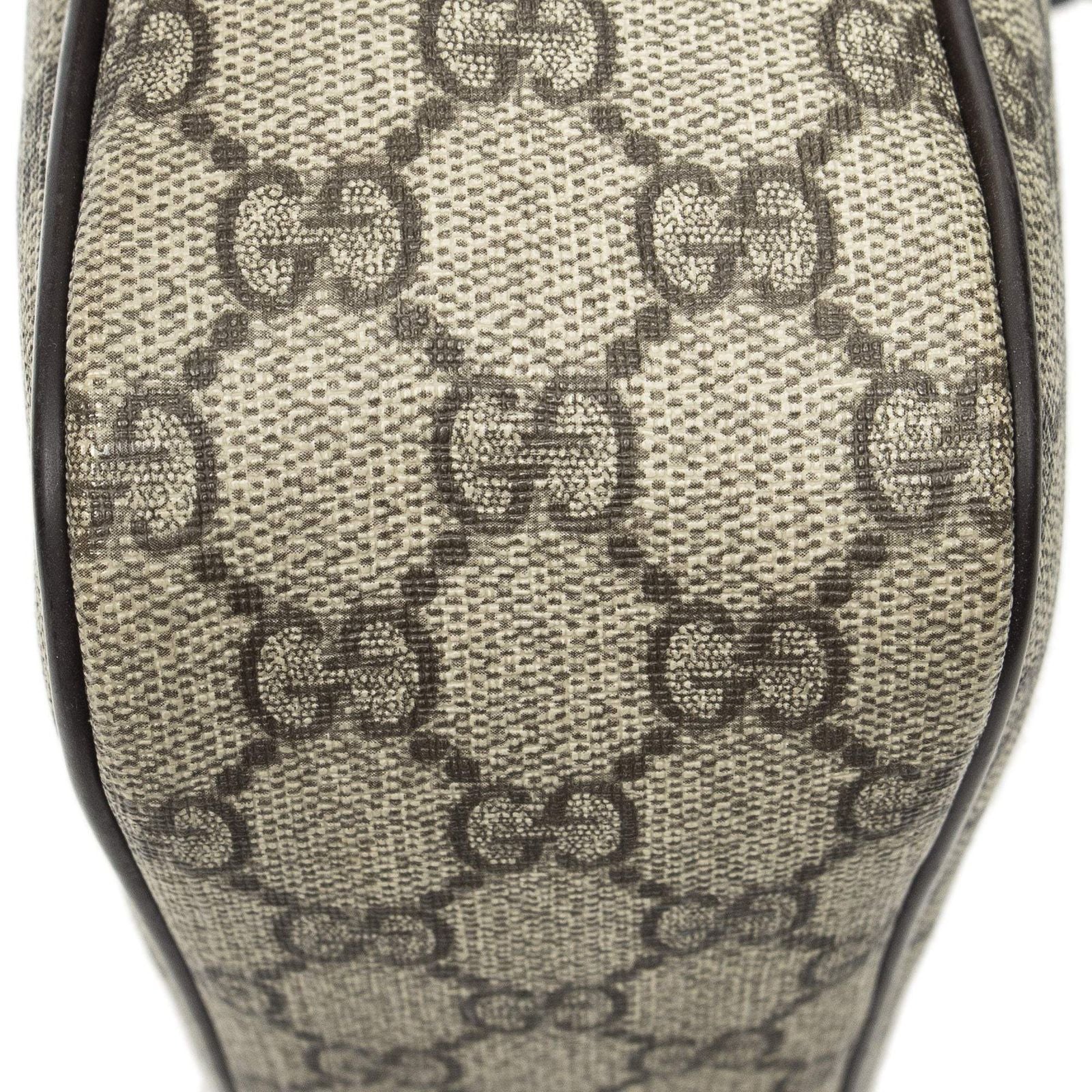 Gucci Zip Crossbody Dark Brown Beige Supreme Canvas — view 7