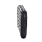 Bottega Veneta Zip Around Wallet Navy Intrecciato Calfskin Leathera — view 3