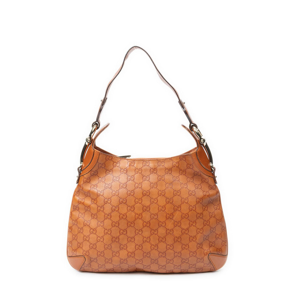 Gucci Horsebit Creole Hobo Orange Guccissima