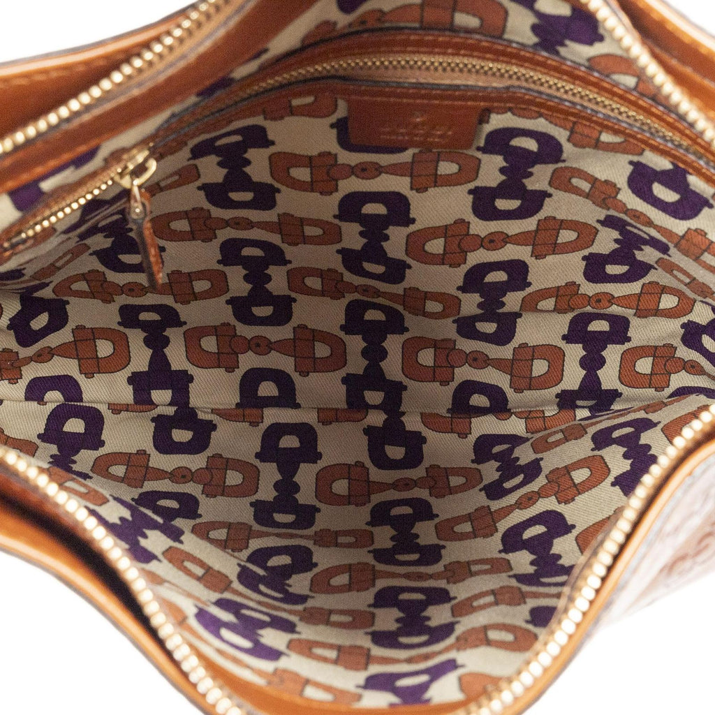 Gucci Horsebit Creole Hobo Orange Guccissima — view 9