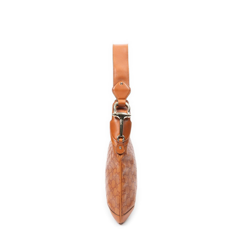 Gucci Horsebit Creole Hobo Orange Guccissima — view 4