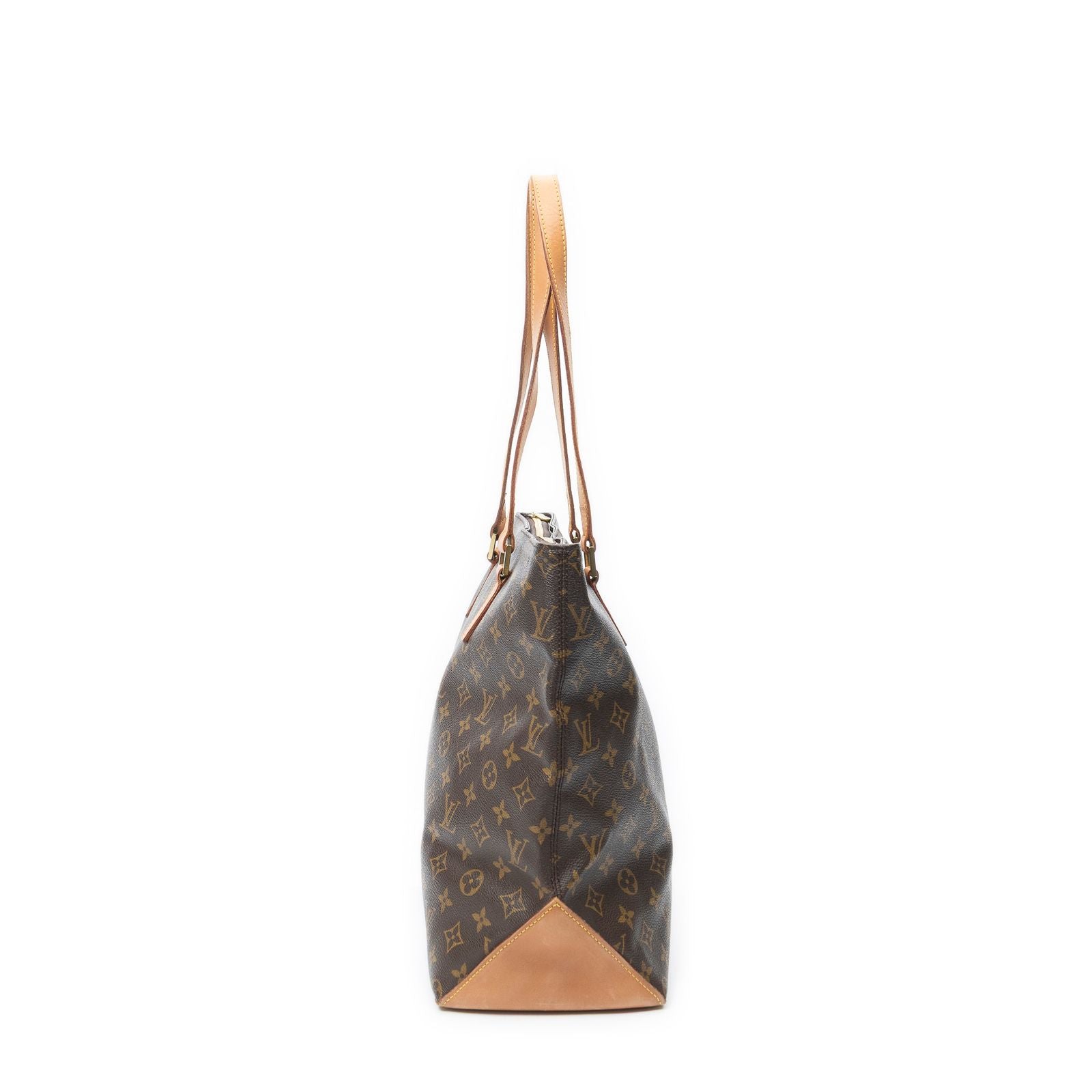Louis Vuitton Cabas Mezzo Brown Monogram Canvas Tote — view 3