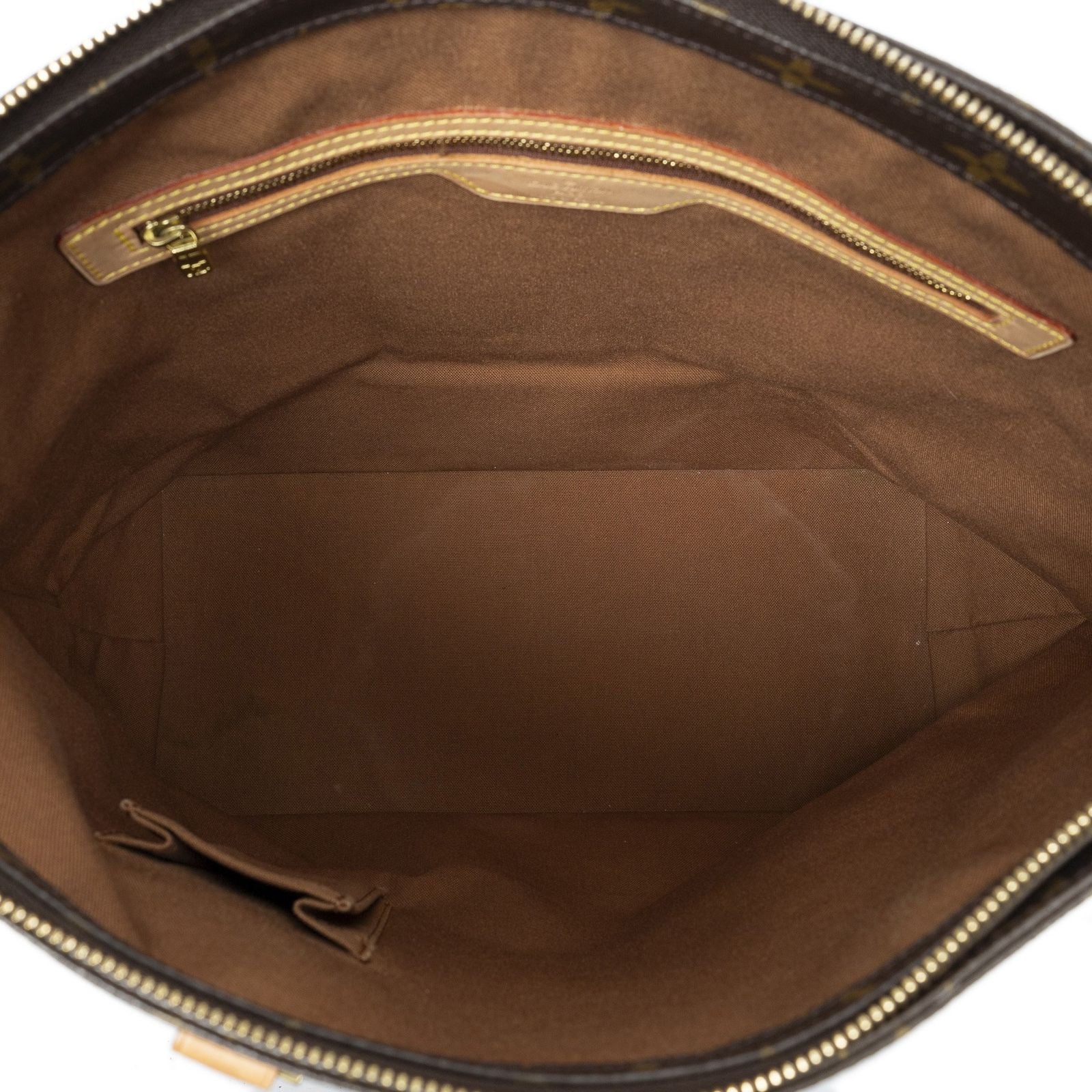 Louis Vuitton Cabas Mezzo Brown Monogram Canvas Tote — view 9