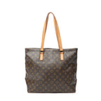 Louis Vuitton Cabas Mezzo Brown Monogram Canvas Tote — view 5
