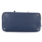Prada Convertible Open Tote Bag Navy Saffiano Leather