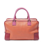 Loewe Amazona Orange Pink Grain Calf Skin Leather Handbag — view 5