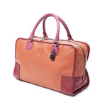 Loewe Amazona Orange Pink Grain Calf Skin Leather Handbag — view 2