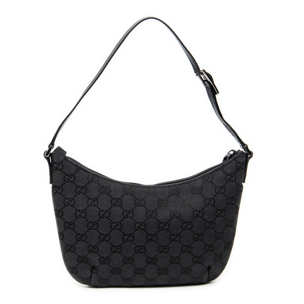 Gucci Pochette Hobo Black GG Canvas — view 5