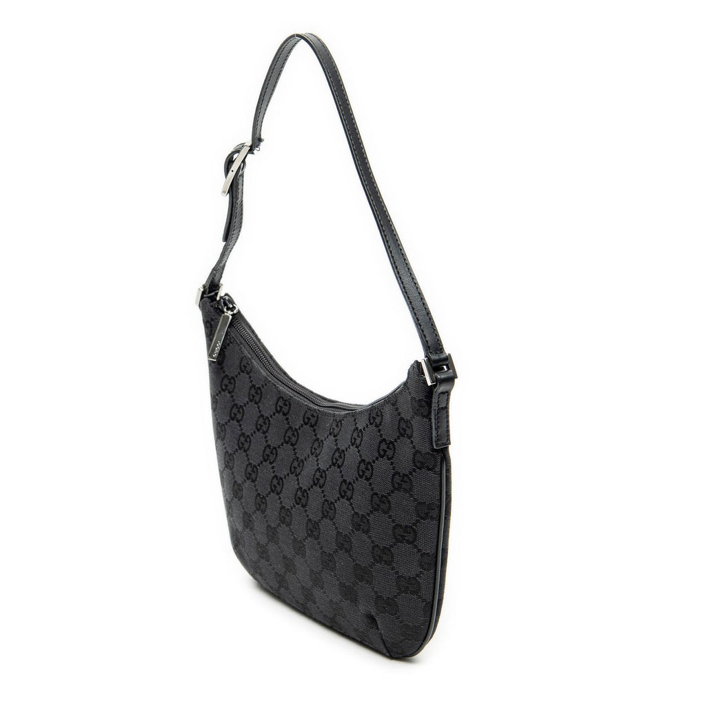 Gucci Pochette Hobo Black GG Canvas — view 2
