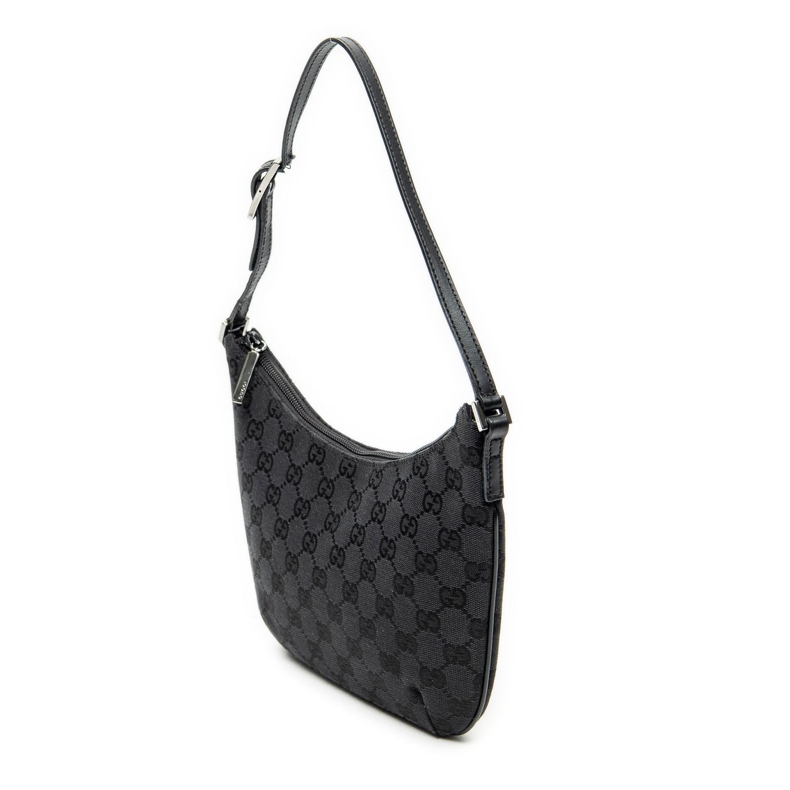 Gucci Pochette Hobo Black GG Canvas — view 2