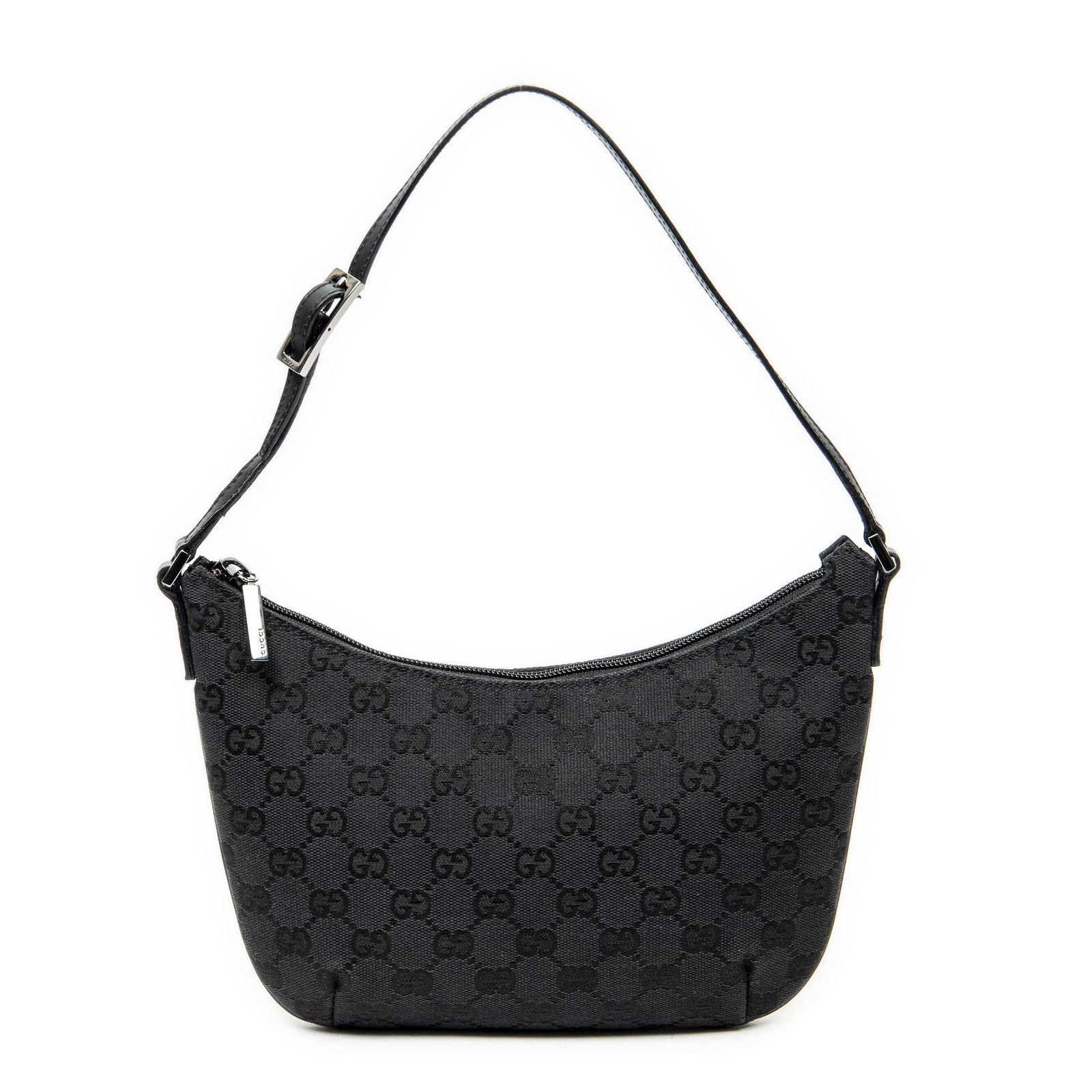Gucci Pochette Hobo Black GG Canvas