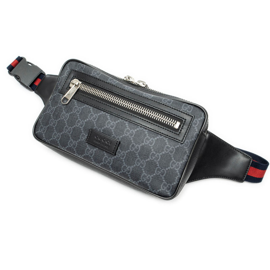 Gucci Web GG Waist Bag Black Supreme Canvas
