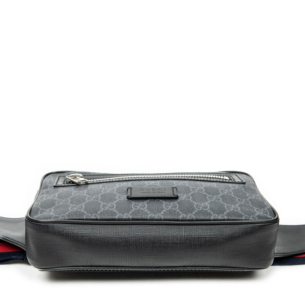 Gucci Web GG Waist Bag Black Supreme Canvas — view 3