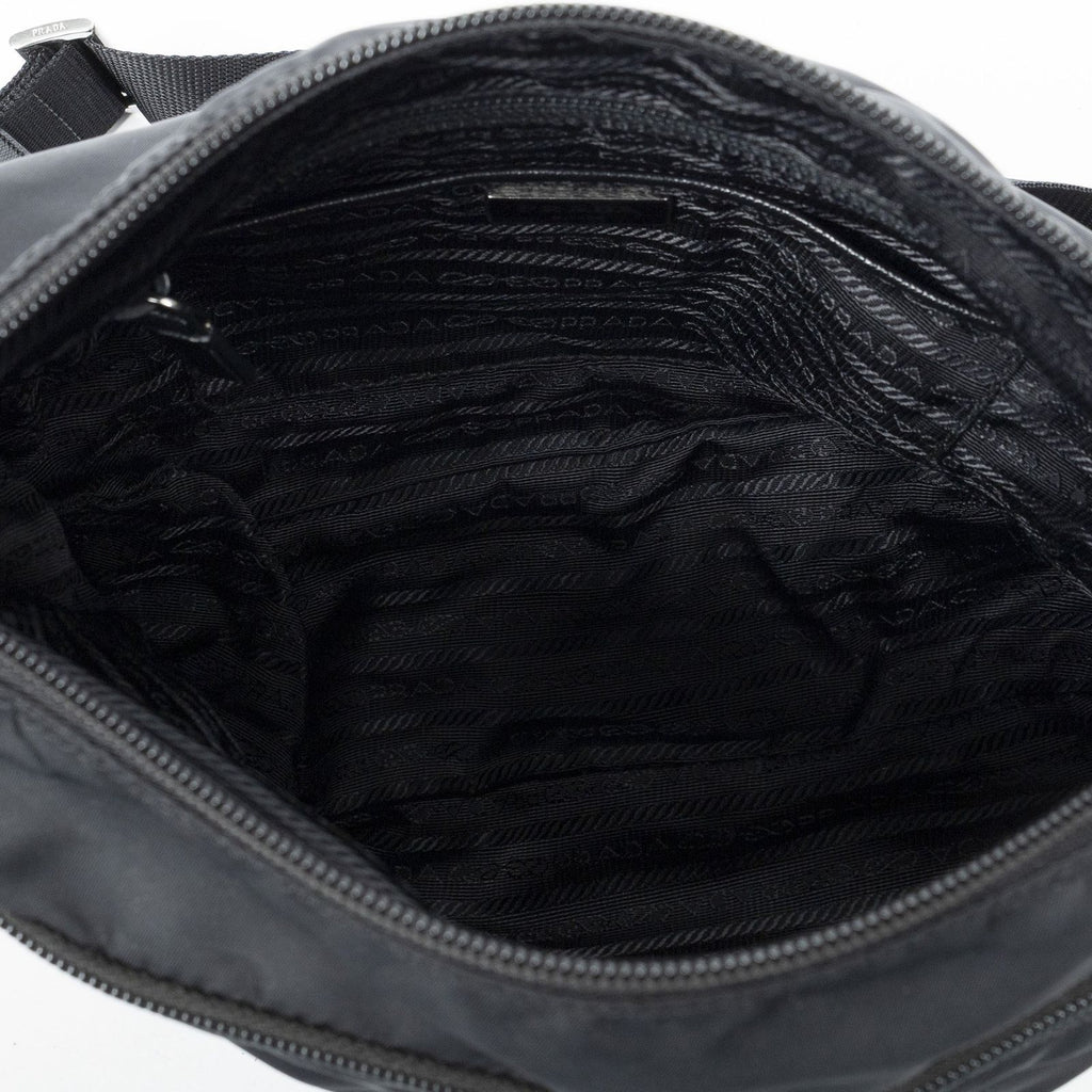 Prada Zip Crossbody Black Nylon Canvas — view 9