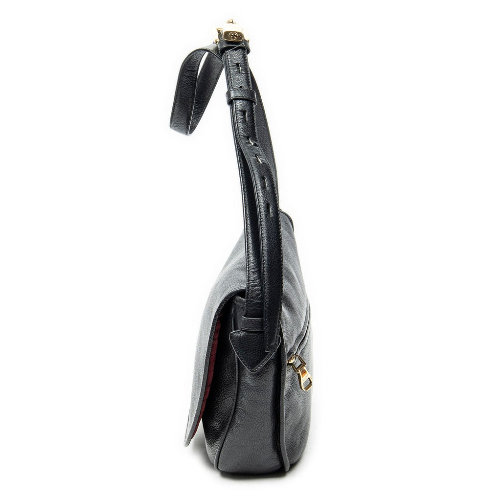 Loewe Heritage Flap Messenger Black Grain Calf Skin Leather — view 3