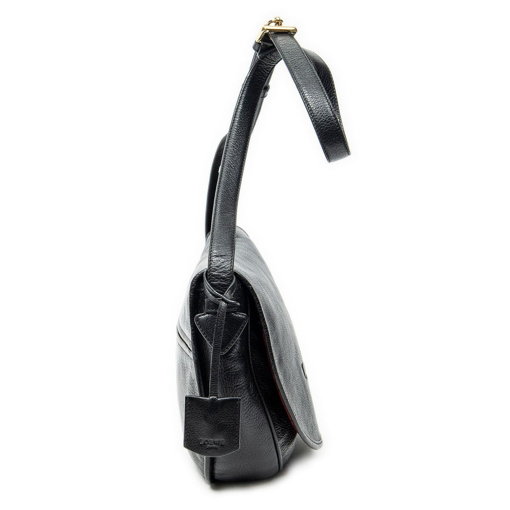Loewe Heritage Flap Messenger Black Grain Calf Skin Leather — view 4