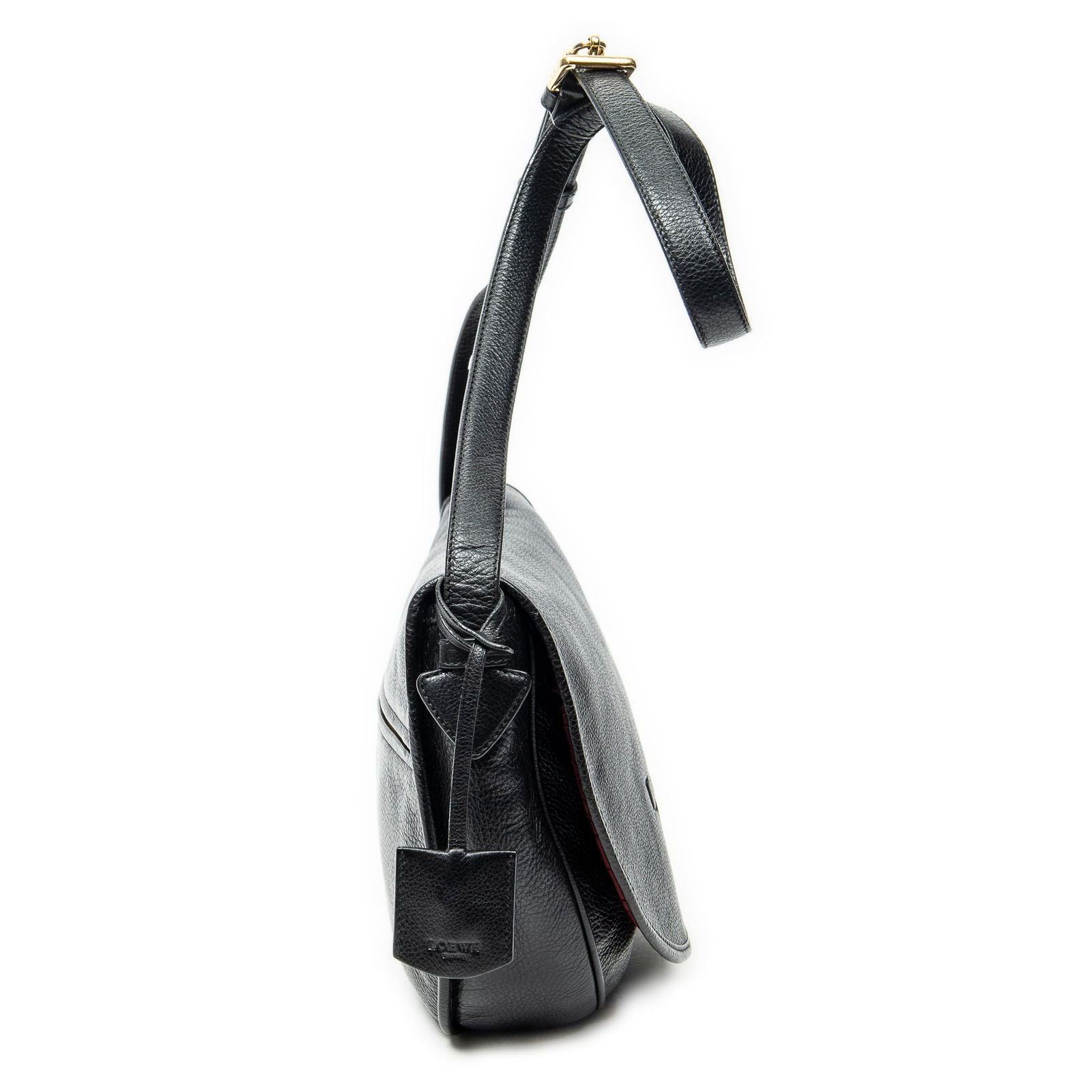 Loewe Heritage Flap Messenger Black Grain Calf Skin Leather — view 4