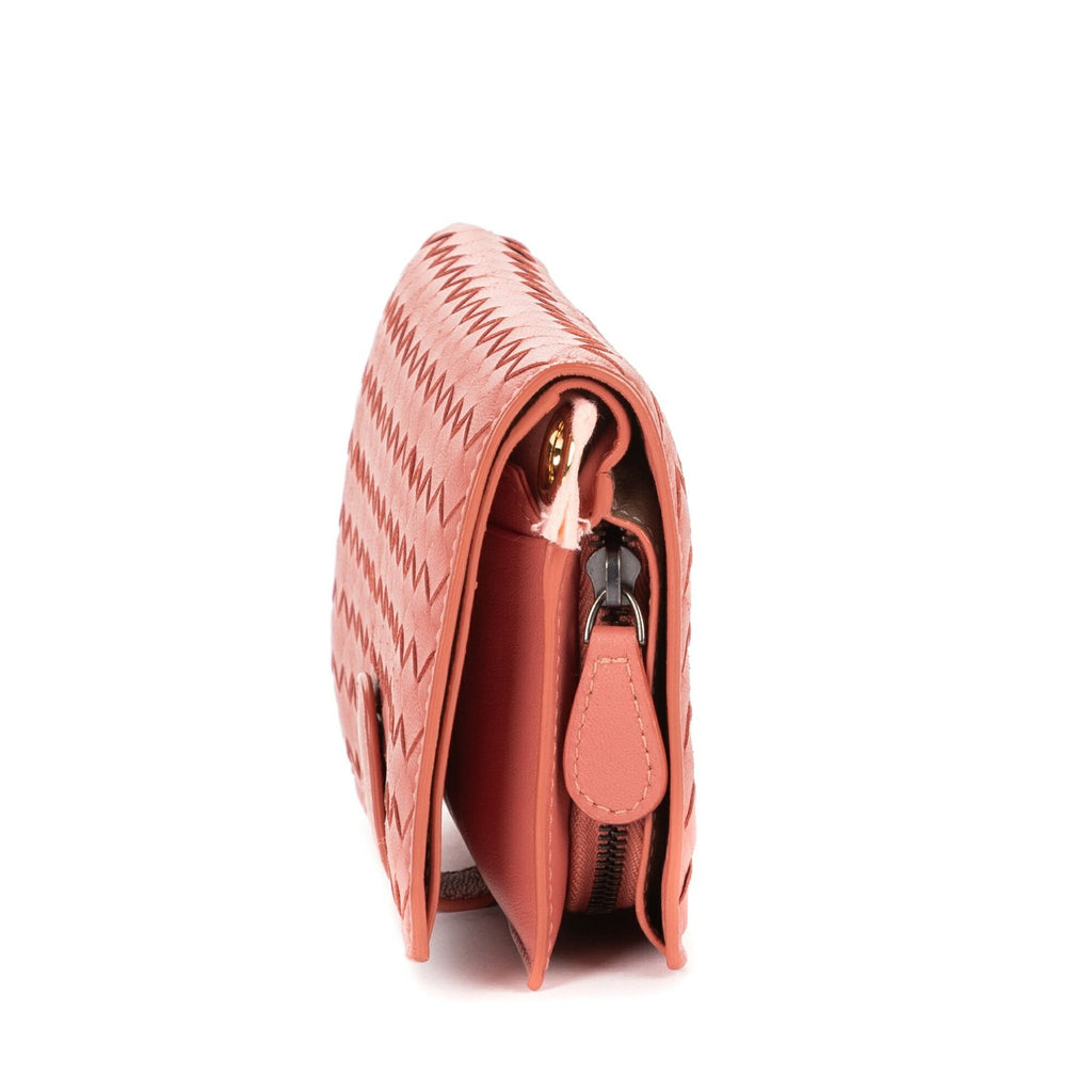 Bottega Veneta Continental Wallet Blush Pinkintrecciato Calfskin Leathera