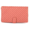 Bottega Veneta Continental Wallet Blush Pinkintrecciato Calfskin Leathera