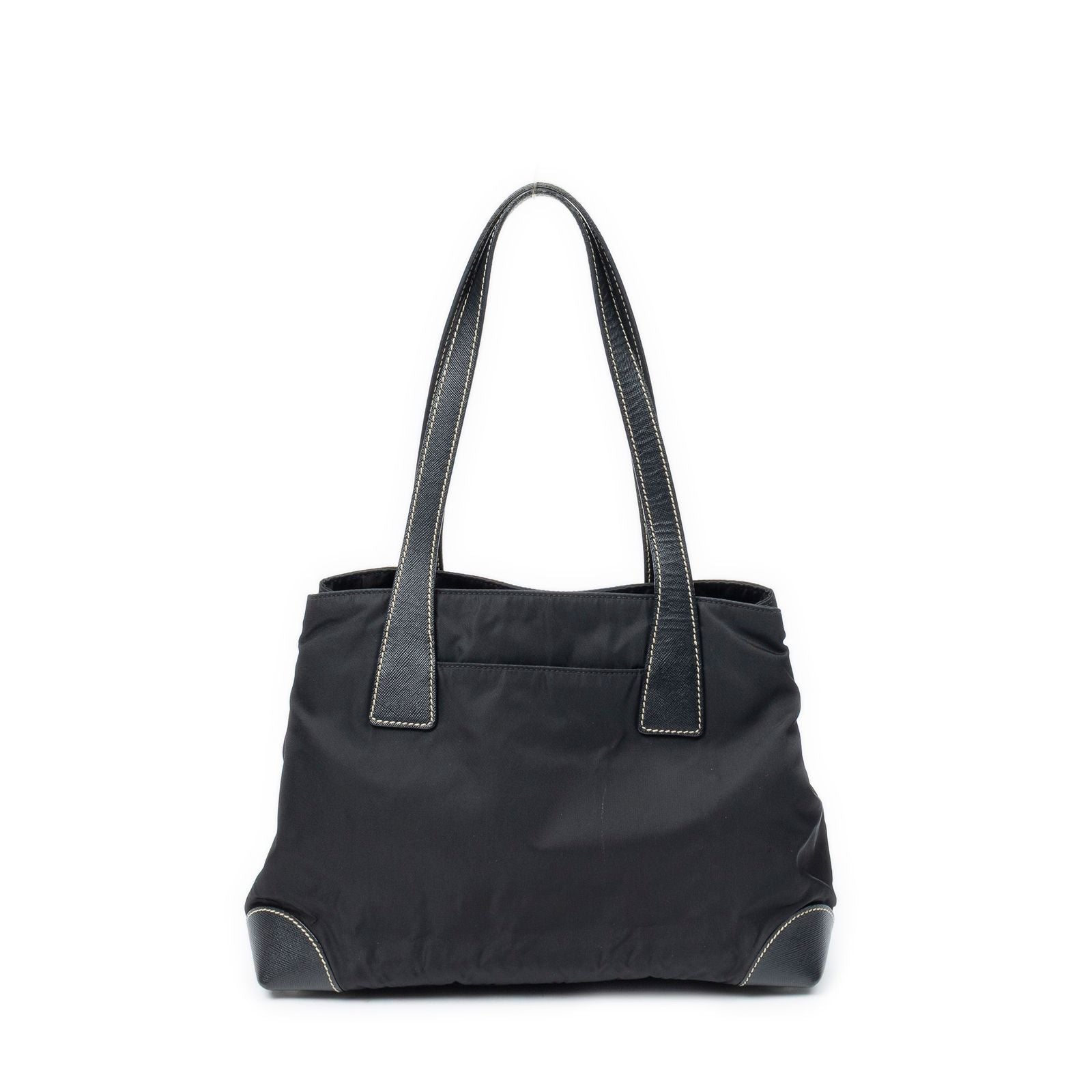 Prada Small Pop Tote Black Nylon Canvas — view 5
