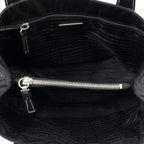 Prada Small Pop Tote Black Nylon Canvas — view 9