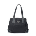 Prada Small Pop Tote Black Nylon Canvas