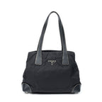 Prada Small Pop Tote Black Nylon Canvas