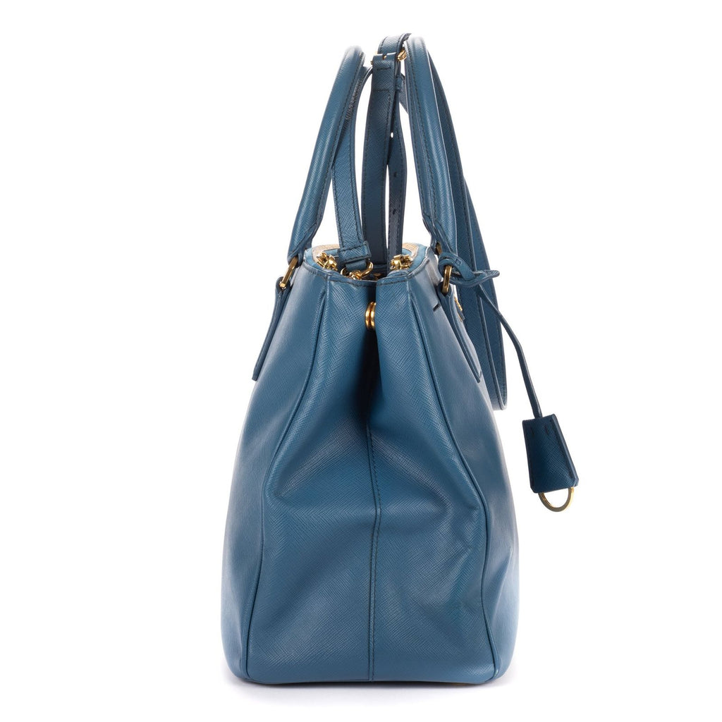 Prada Garda Tote Blue Saffiano Leather — view 4