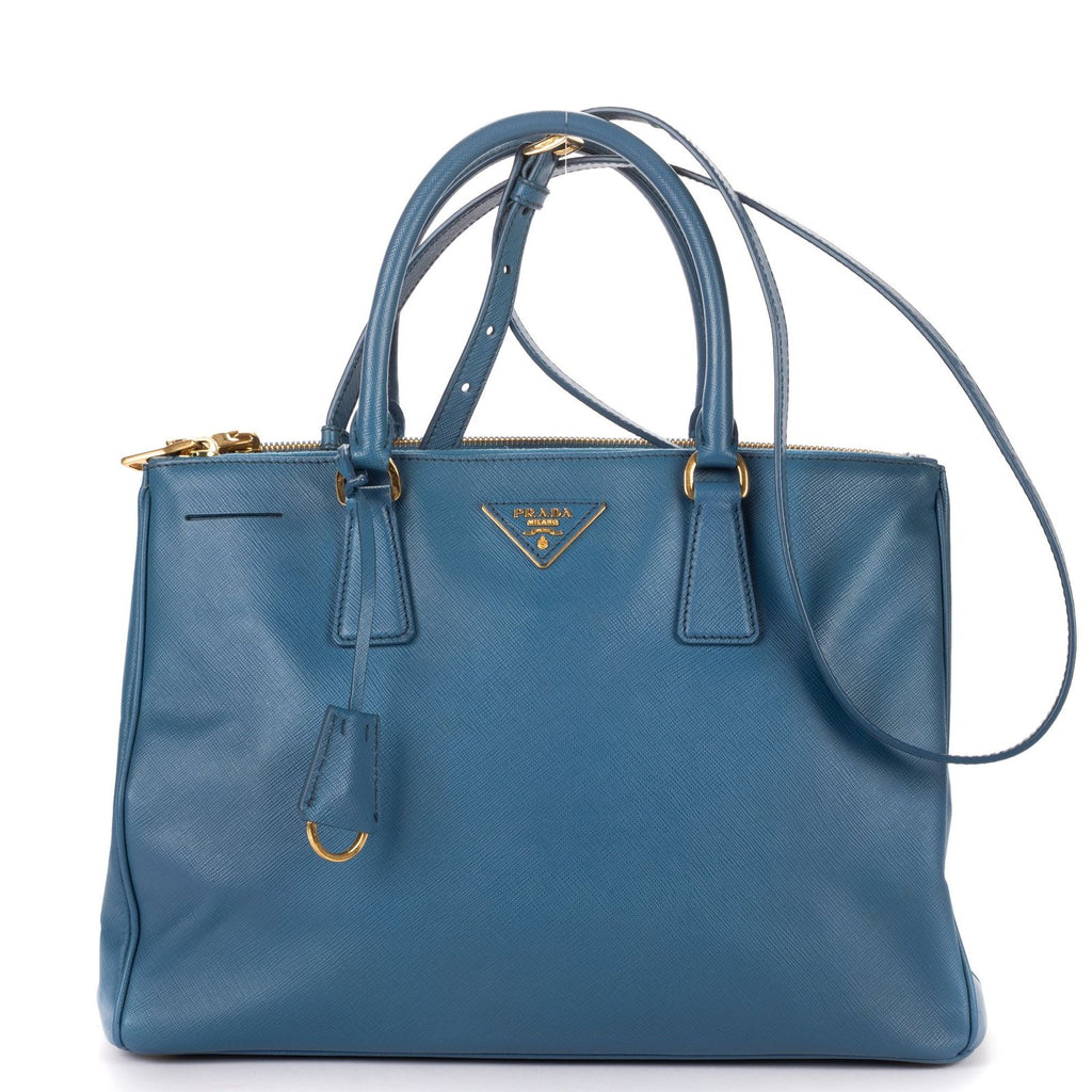 Prada Garda Tote Blue Saffiano Leather